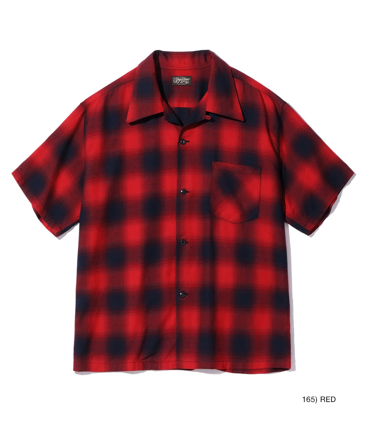 Lot No. SC39297 / RAYON OMBRE CHECK OPEN SHIRT - SUGAR CANE,SUGAR