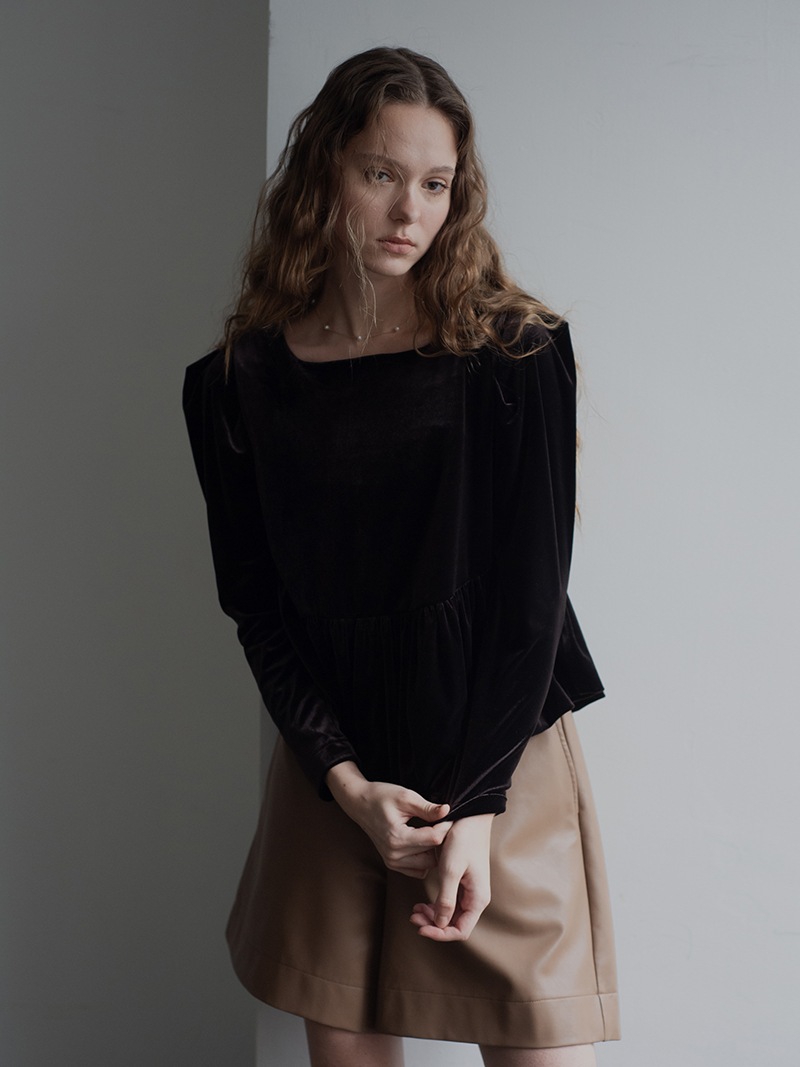 ベロアペプラムトップス | Tops,トップス | | TREFLE＋1（トレフル