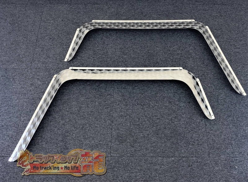 鱗柄ステンレス ドアバイザー 左右セット 日野 NEWプロフィア S0753S