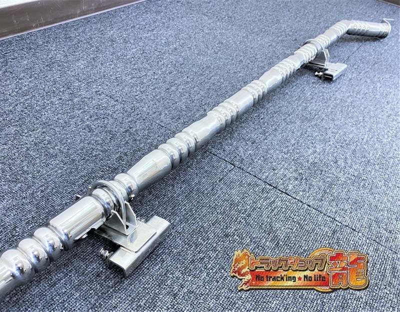 ステンレス アンテナステー 雨どい取付金具2個付き φ38絞りパイプ 60