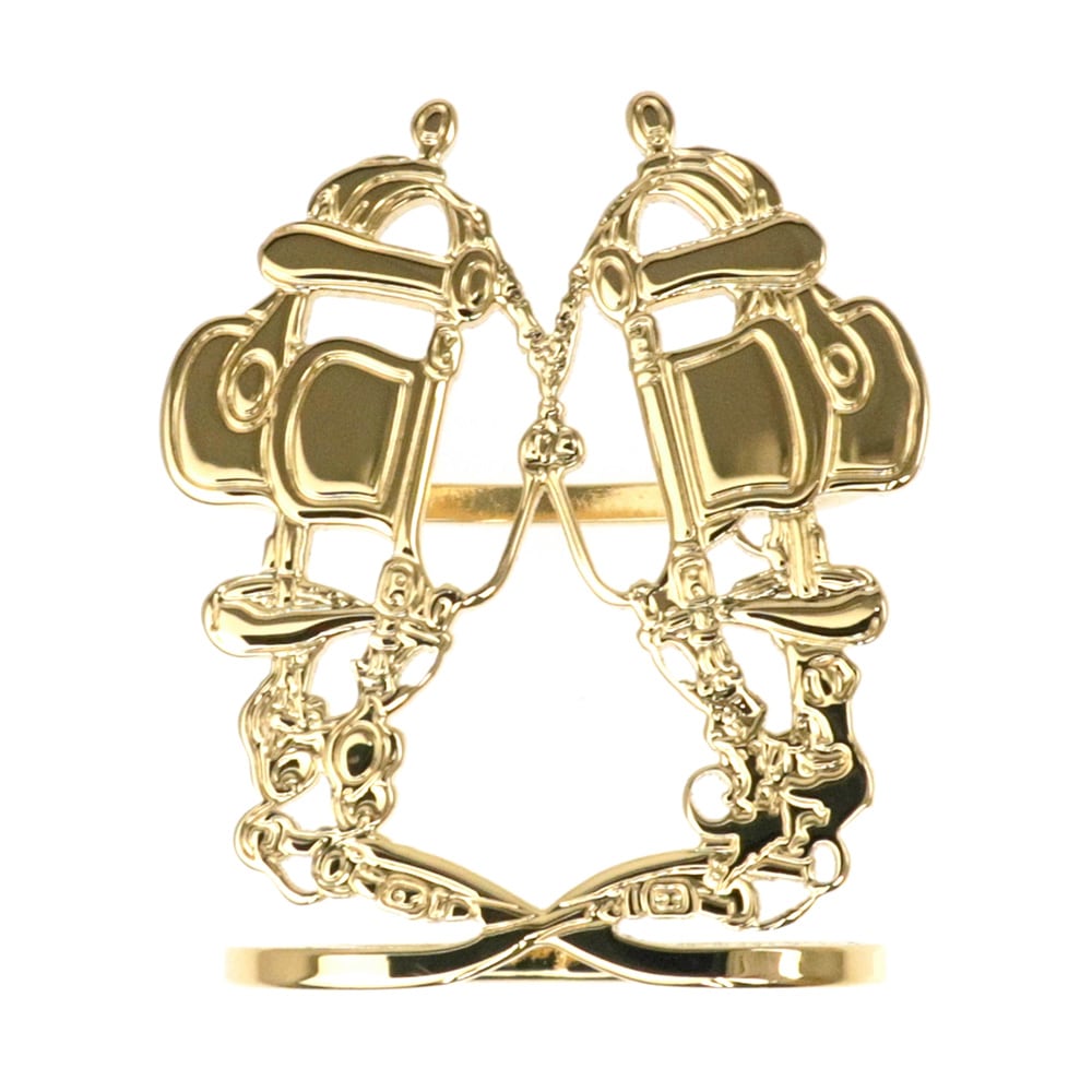 名東】【HERMES】エルメス スカーフリング 70 ブリッド ドゥ ガラ