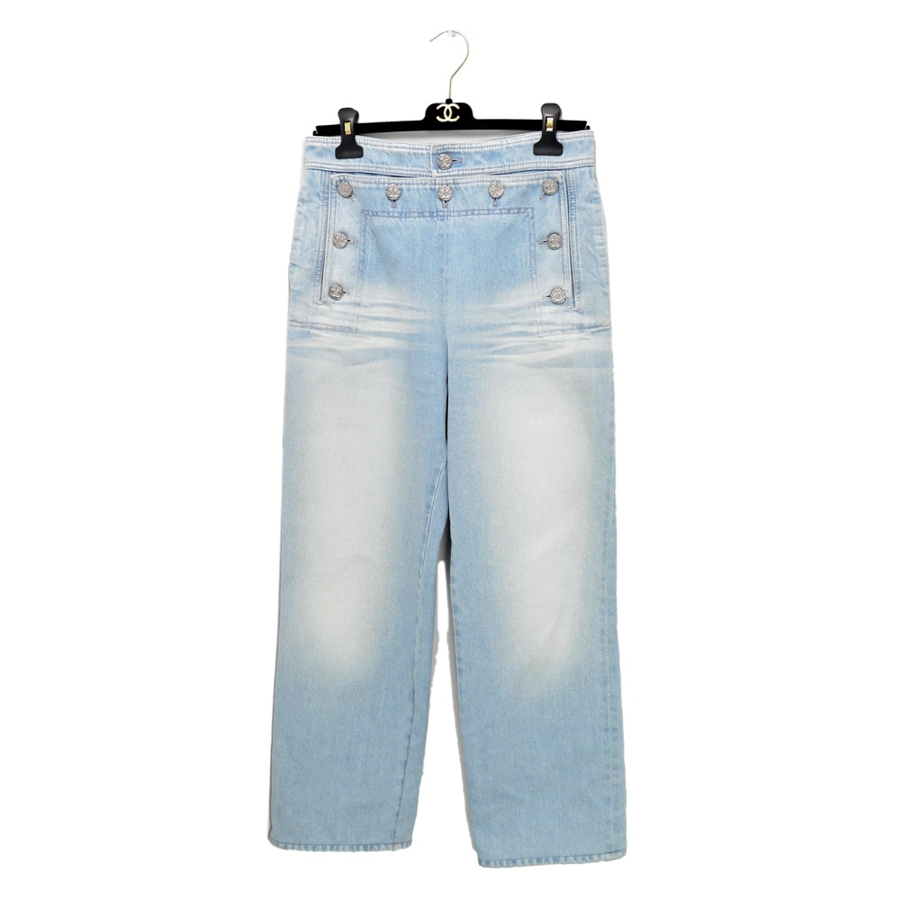 名東】【CHANEL】シャネル デニムパンツ P76228V68736 サイズ38 NV023