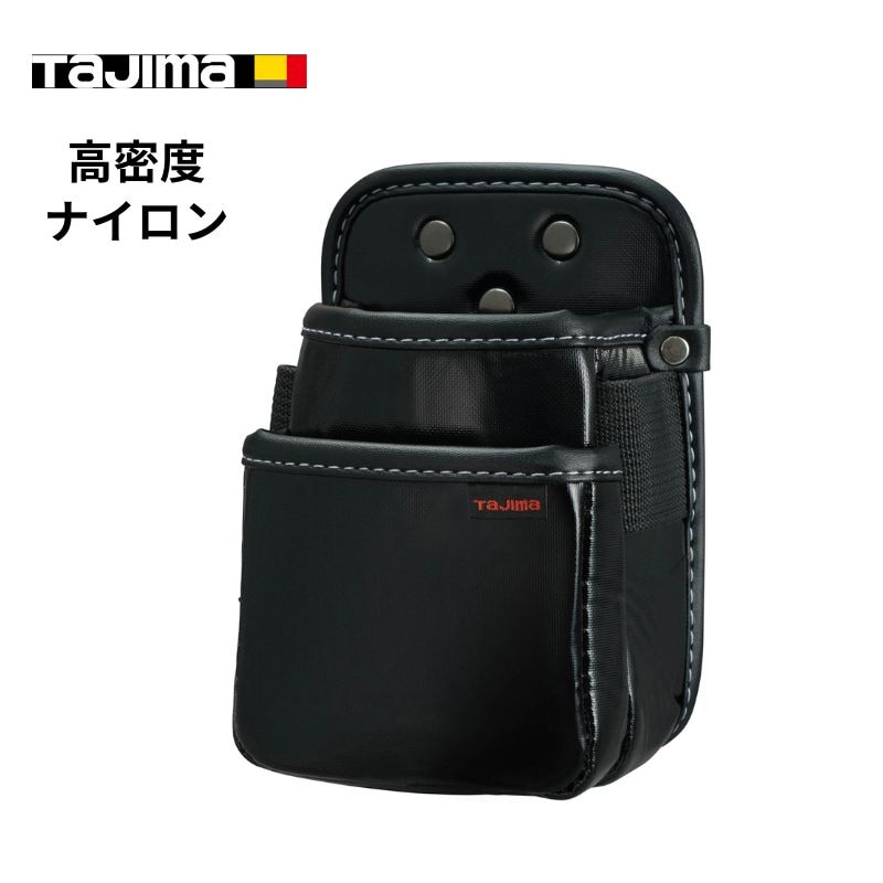 侍BLACK 帆布電工腰袋3段 黒