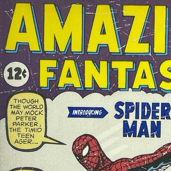 スパイダーマン 浮世絵木版画『1962 Amazing Fantasy #15』｜浮世絵工房