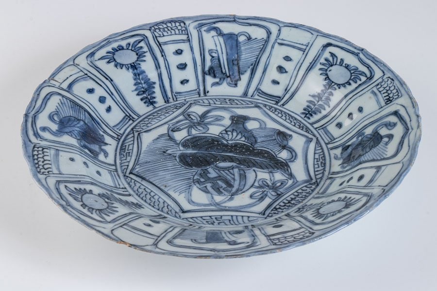 中国 光緒年製 唐子紋染付筆筒 送料込み1219 中国 光緒年製 唐子紋染付