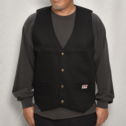 Ben Davis/Solid Work Vest（ベンデイビス ベスト）ブラック [a-8194