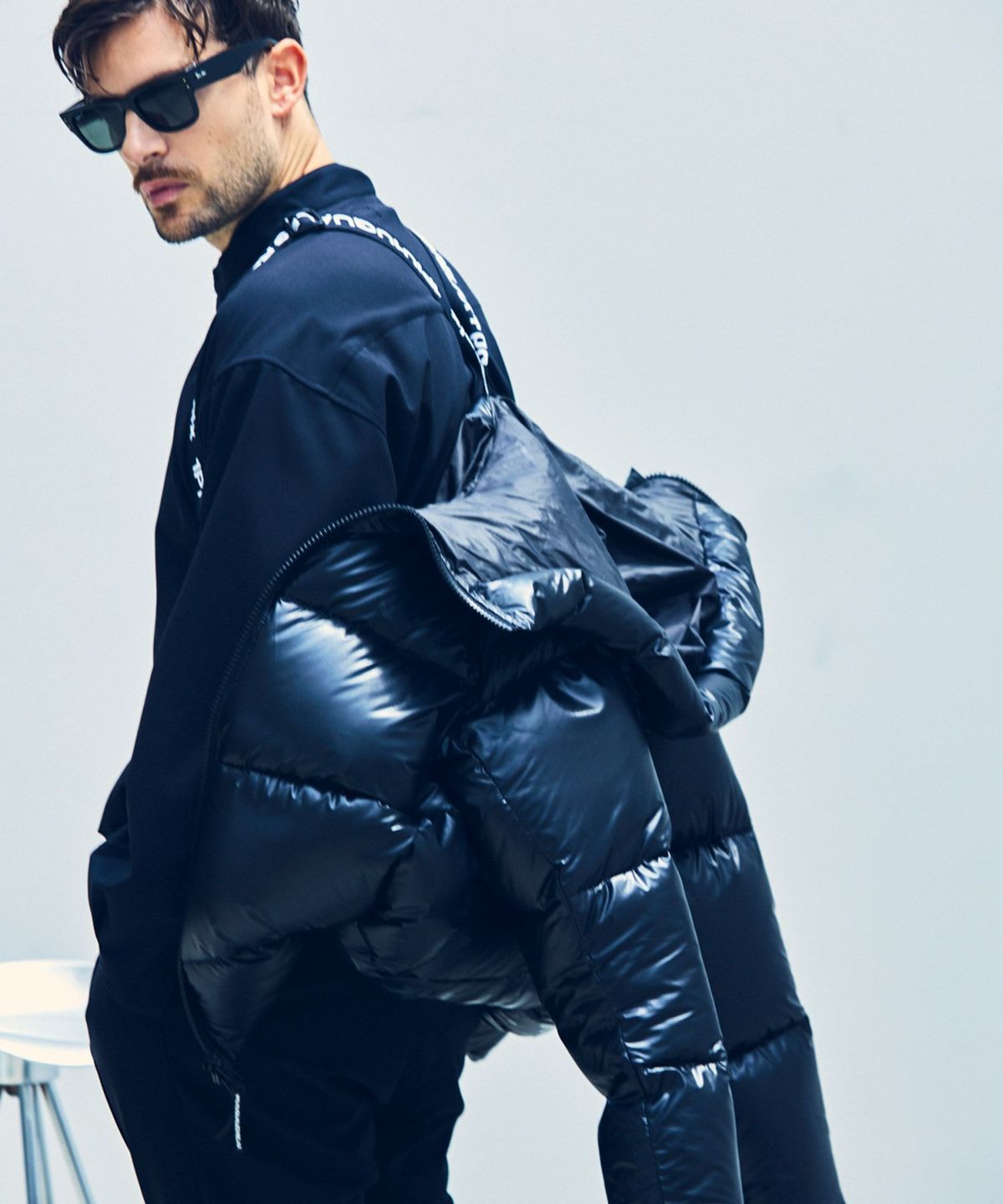 パーテックスポケッタブルダウンジャケット ブラック +phenix