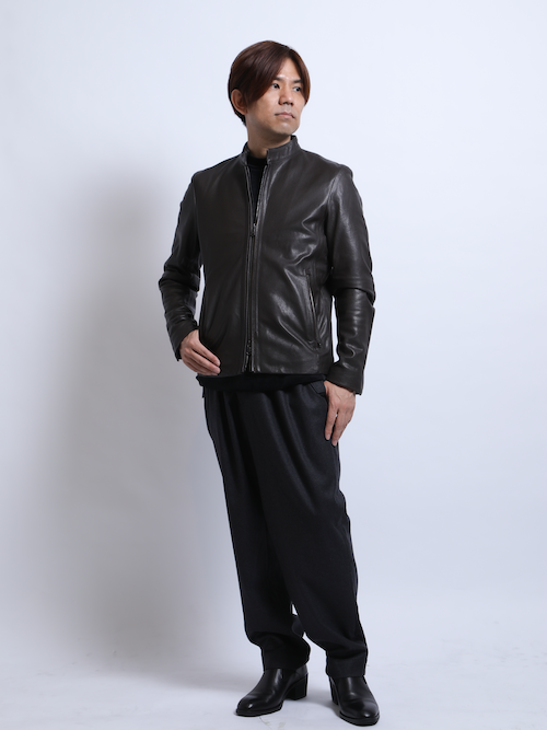 20%OFF シングル レザージャケット ダークブラウン 5351POUR LES