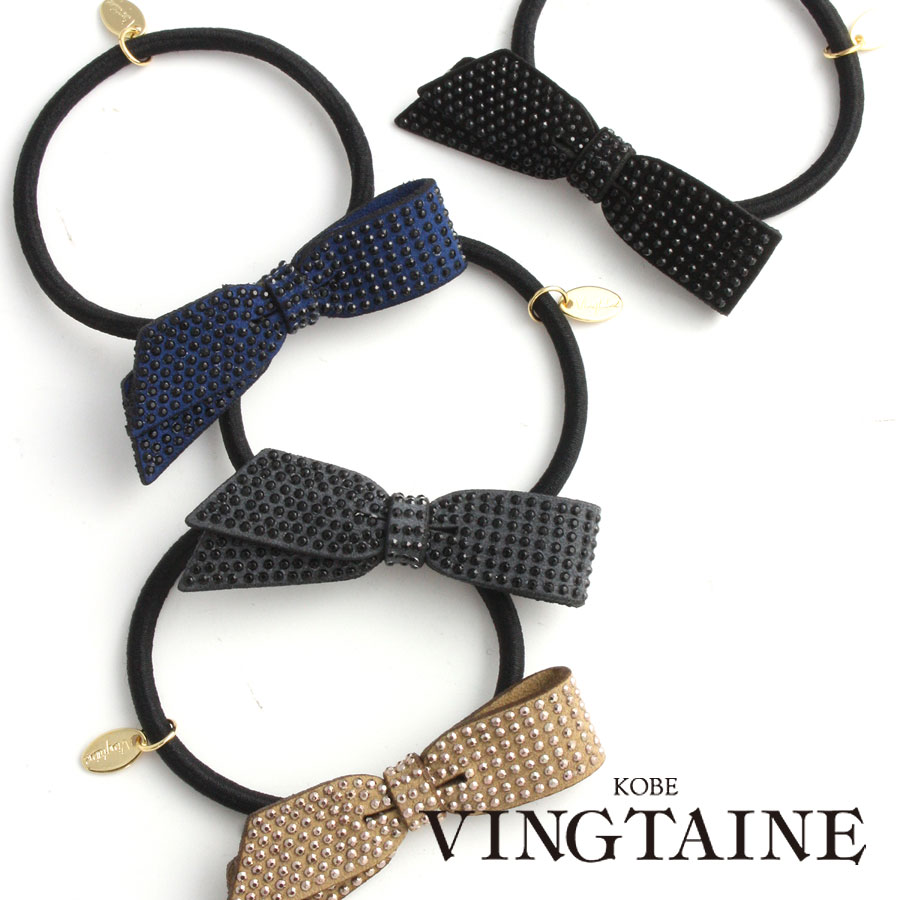 スタッズ風リボンヘアゴム H-708 | ヘアアクセサリー,ヘアゴム