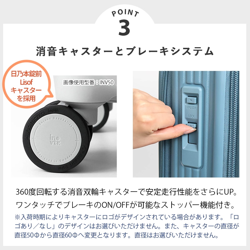 イノベーター innovator スーツケース 55L Mサイズ フロントオープン