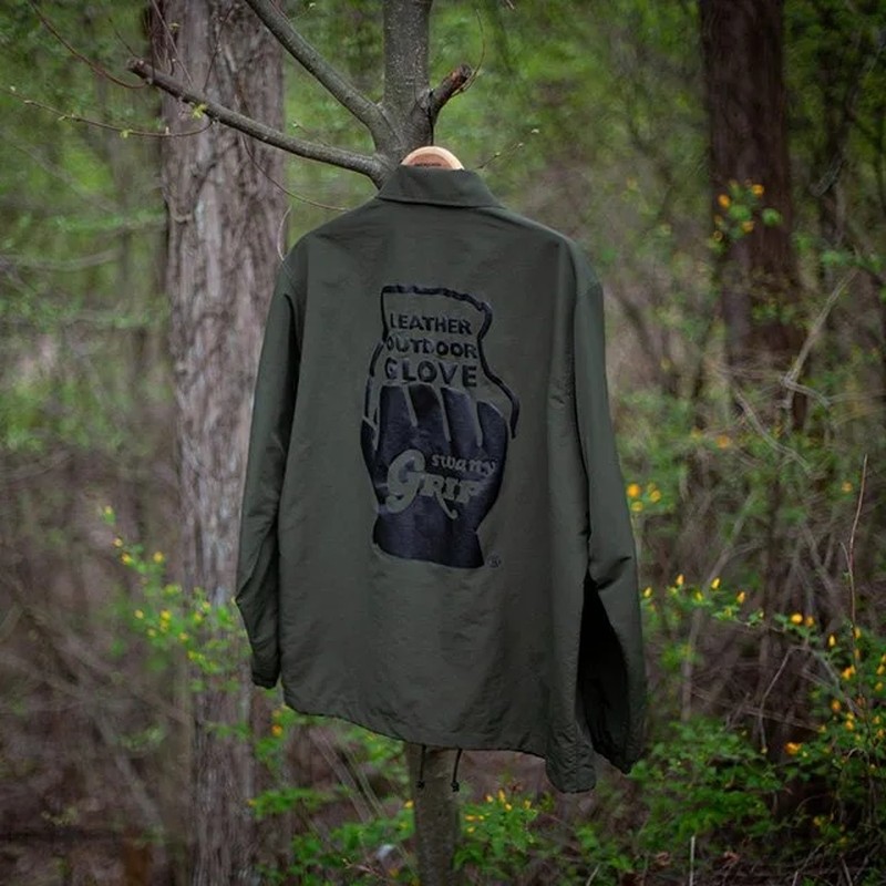 Grip Swany Glove Logo Coach Jacket Olive [グリップスワニー]