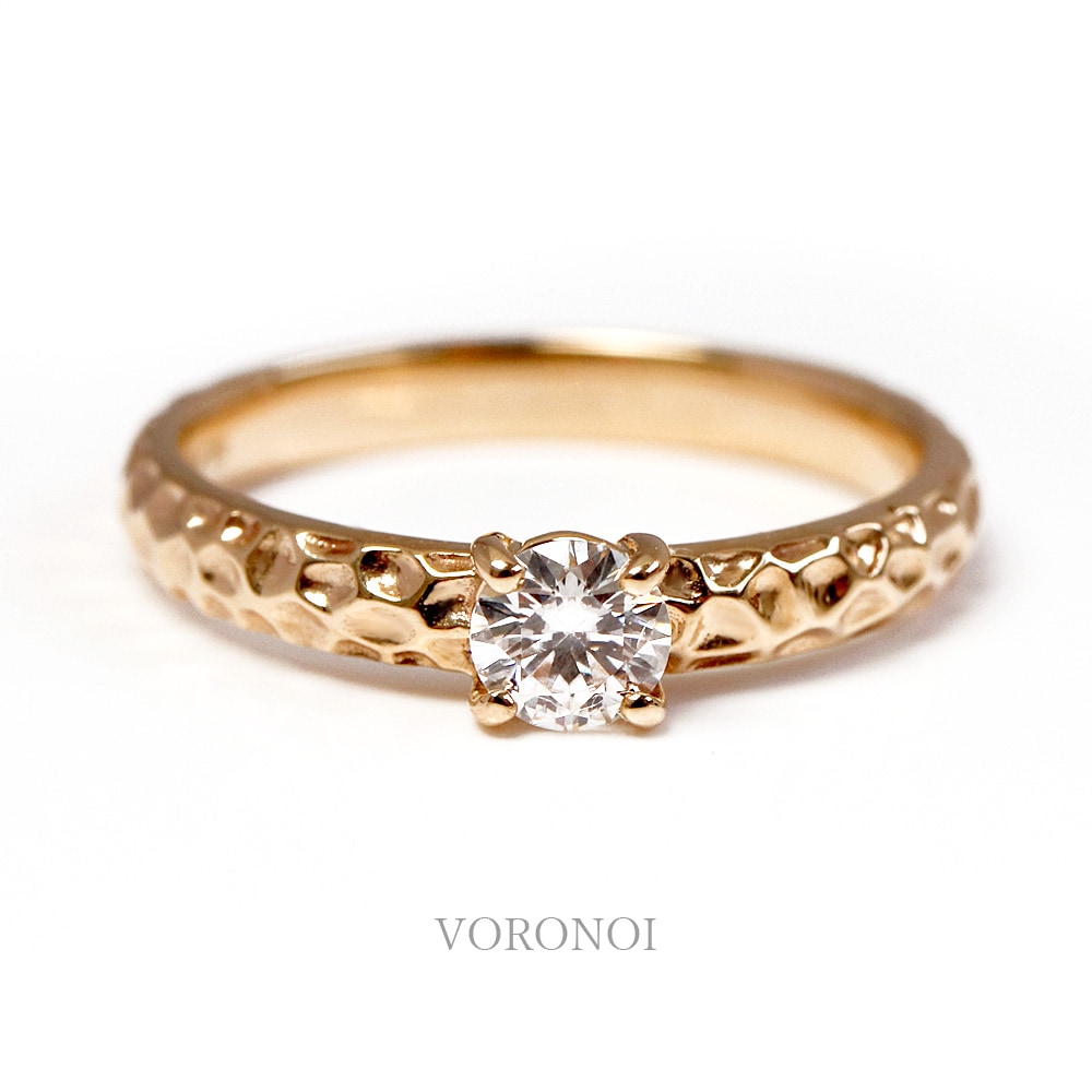 モアサナイト K10 ボロノイ リング