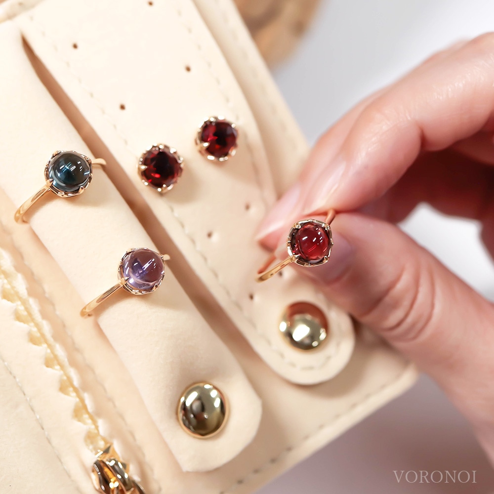 MINAMOリング】きらめきと揺らぎが魅力の天然石カラーストーン｜選べる