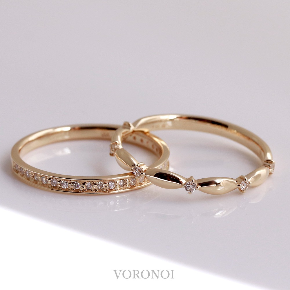 重ね付けリング「ハーフエタニティ」 K18