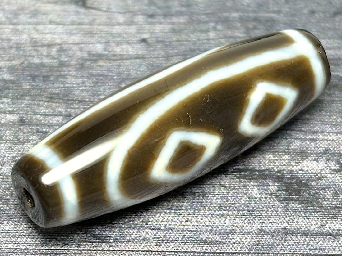 チベット 双心金剛杵天珠 ( 至純天珠 ) / dZi beads