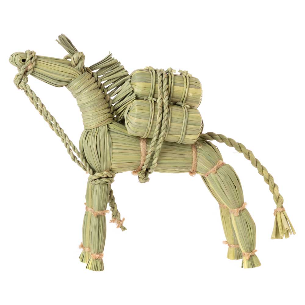 正月しめ飾り わらむ 干支 午／万馬奔騰（まんばほんとう） 国産わらの