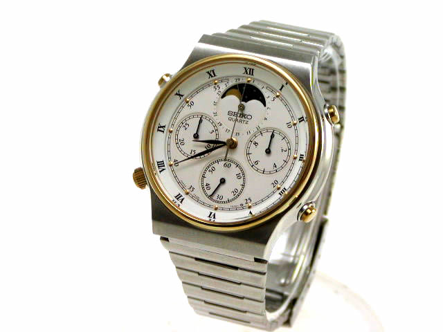 セイコー クォーツクロノグラフ トリプルカレンダー ムーンフェイズ