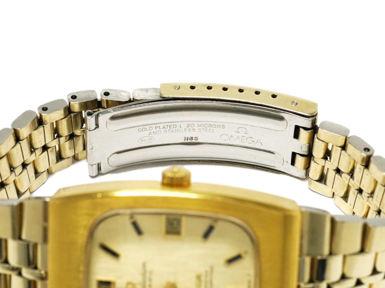 オメガ コンステレーション Ref.168.044 金メッキ 角型 後付純正ブレス