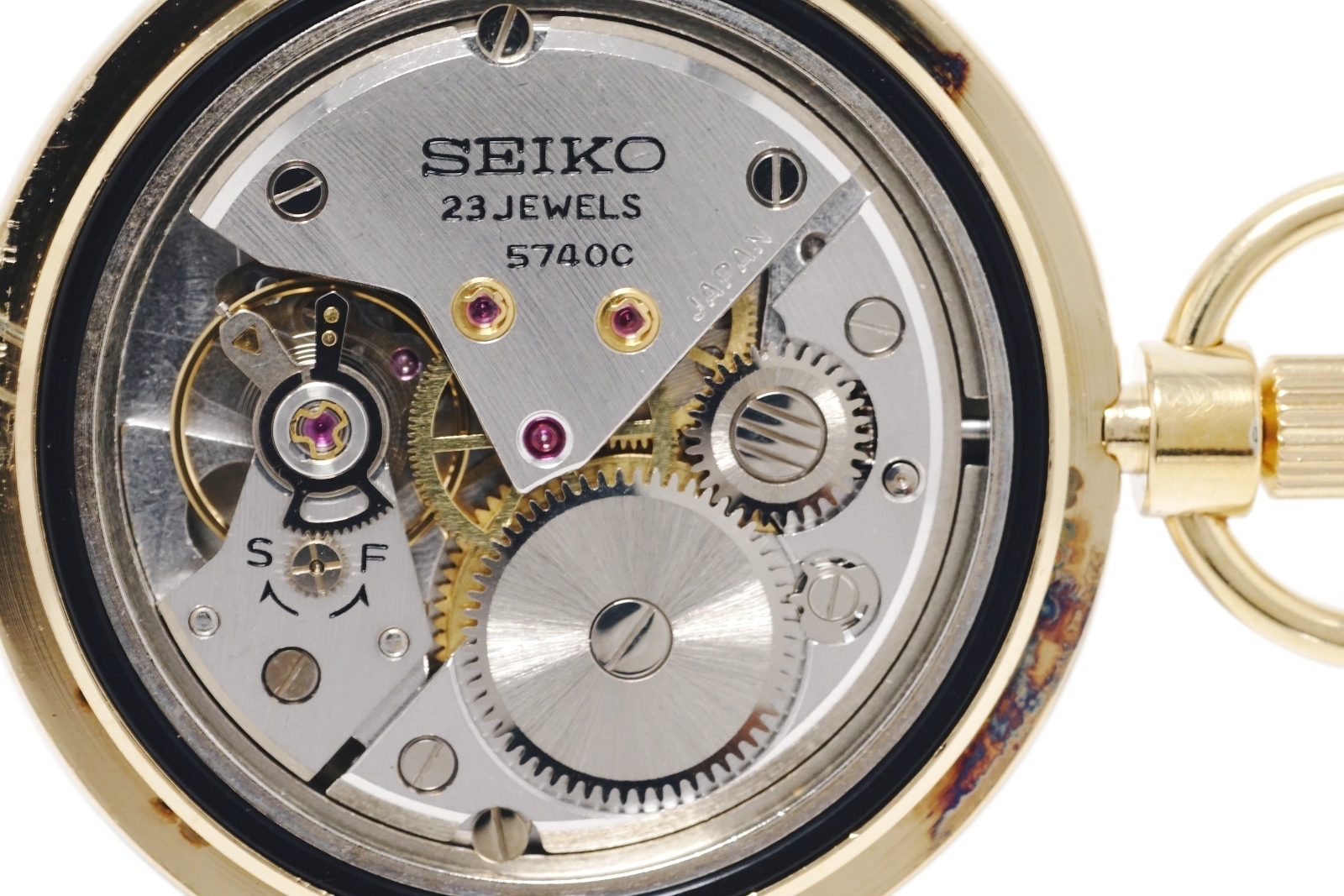 セイコー 懐中時計 5740-0080 金メッキ 10振動 ロードマーベルCal