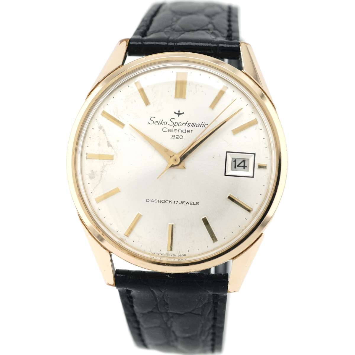 セイコー スポーツマチック カレンダー 820 7625-1980 金メッキケース