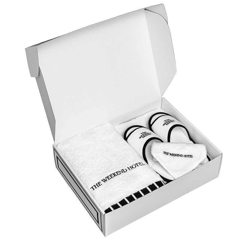 Towel&Slippers GIFTBOX(HandTowel(XSsize),BathTowel(Msize White