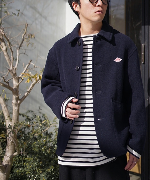 ◇[DT-A0210WLP]DANTON(ダントン) WOOL LIGHT PILE COVERALLS JACKET