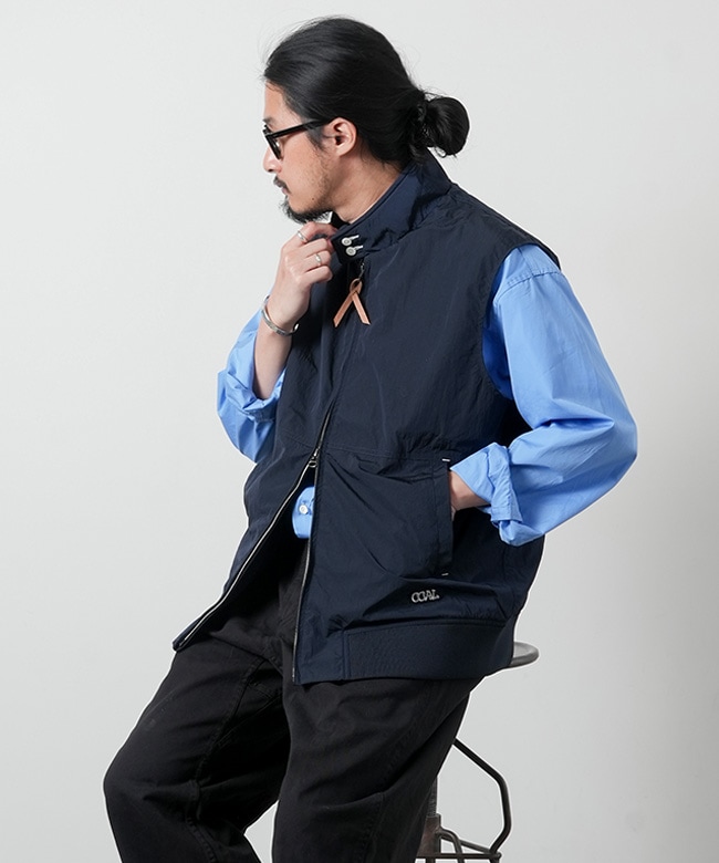 SUAS412]nanamica(ナナミカ) Zip Up Wind Vest ジップアップウィンド