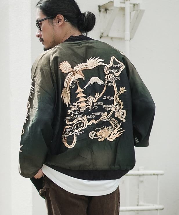 GL15553]gold(ゴールド) ACETATE SOUVENIR JACKET 
