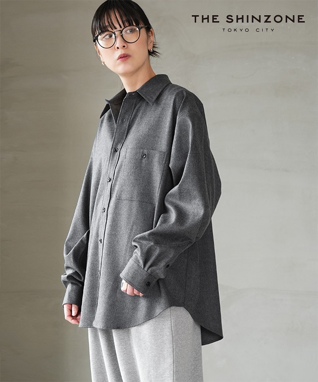 25AMSBL05]THE SHINZONE(ザ シンゾーン) WOOL DADDY SHIRT ウール