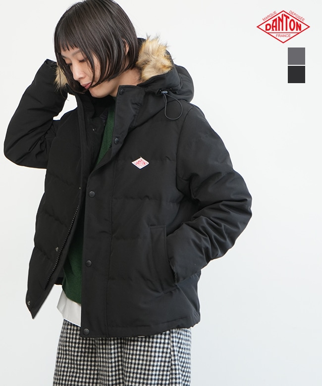 DT-A0007TET] DANTON(ダントン) FAKE FAR HOODED DOWN JACKET(フェイク