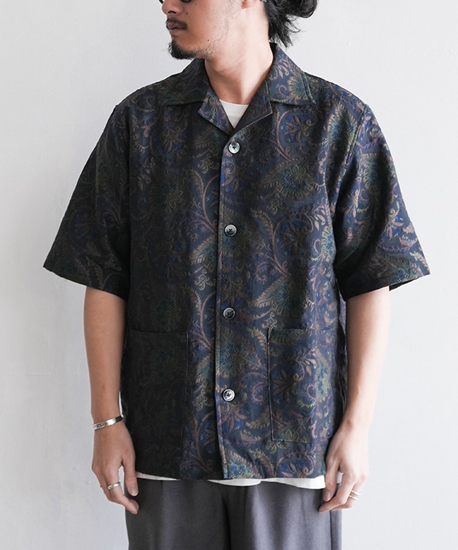 QV117]NEEDLES(ニードルズ) Cabana Shirt - Paisley Jacquard カバナ