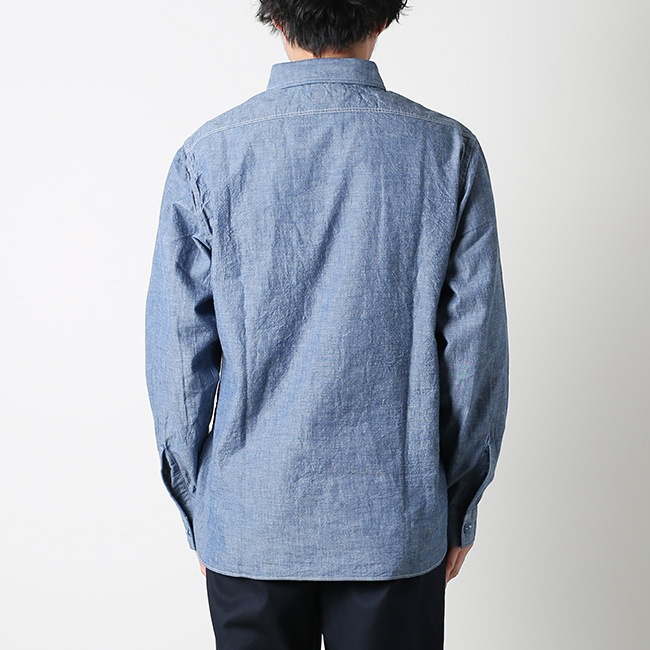 br25995]Buzz Rickson's(バズリクソンズ)BLUE CHAMBRAY WORK SHIRT