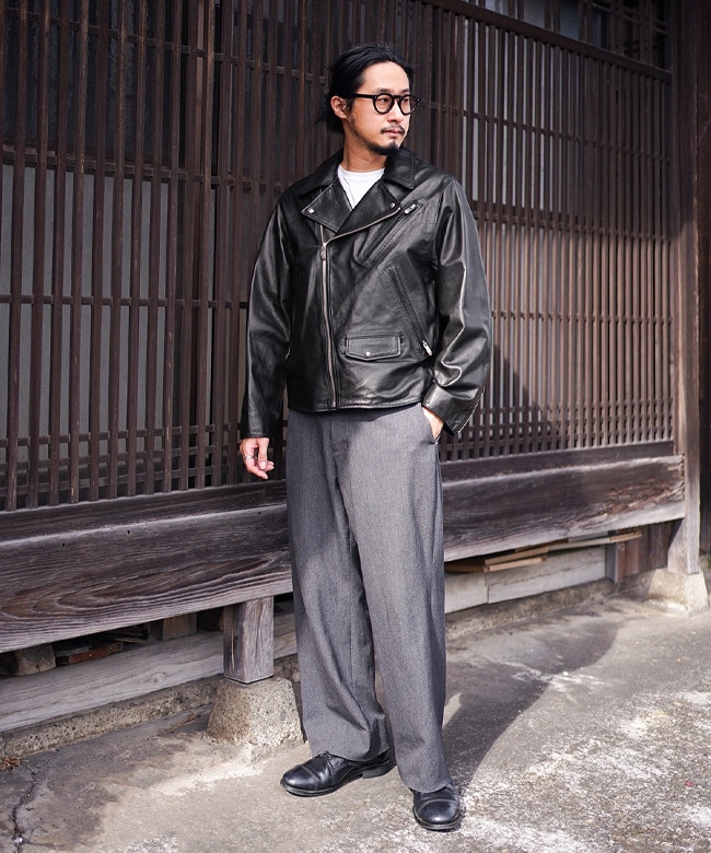 PC-017-1962]PORTER CLASSIC(ポータークラシック) PC RIDERS JACKET W