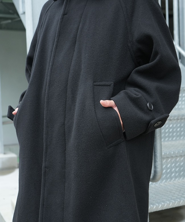 SALE 30%OFF】[243-91701]EVCON(エビコン) Wool Stain Collar Half