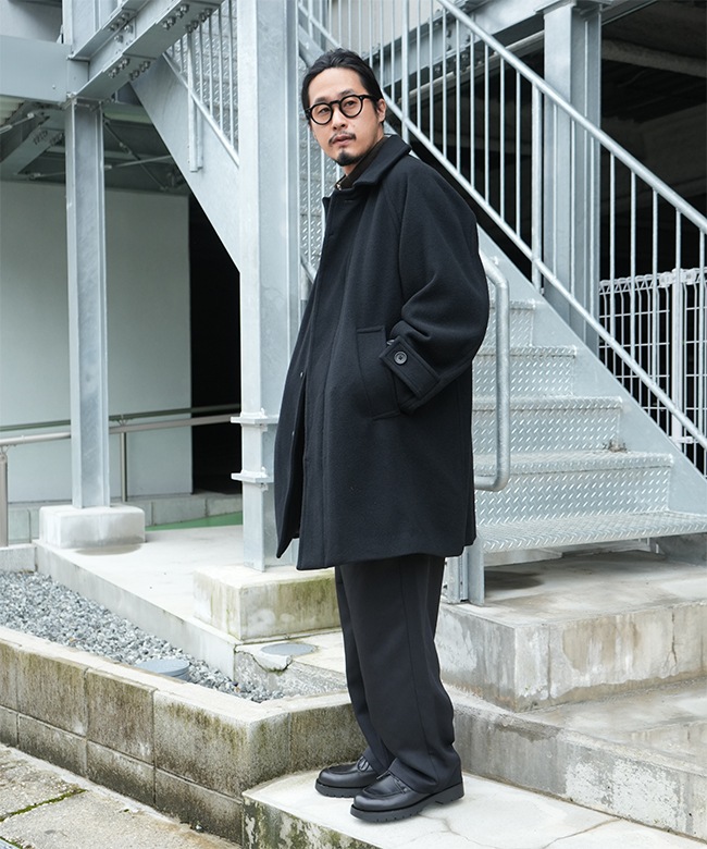 SALE 30%OFF】[243-91701]EVCON(エビコン) Wool Stain Collar Half