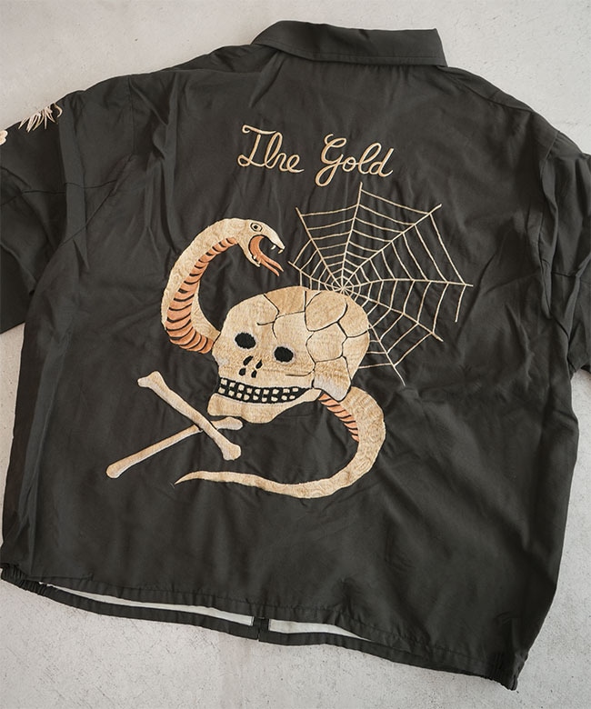 SALE 30%OFF】[GL15727]gold(ゴールド) SKULL JACKET AGED MODEL