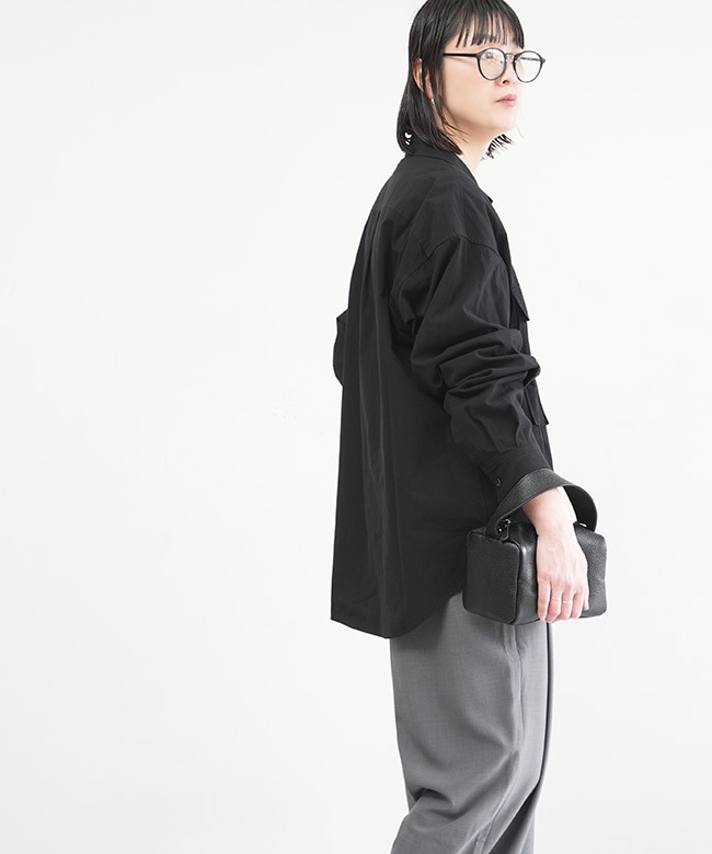 25SMSBL11]THE SHINZONE(ザ シンゾーン) OPEN COLLAR SHIRT オープン