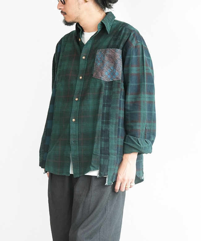 RW394]Rebuild by Needles(リビルドバイニードルズ) Flannel Shirt