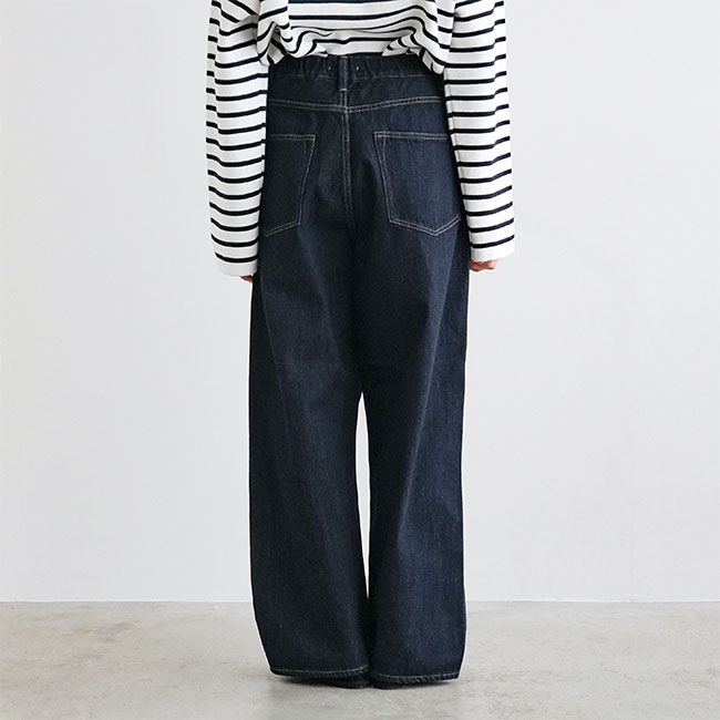 ◇[b1038]SOLAMONAT(ソラモナ)5Pルーズストレートイージーデニムパンツ