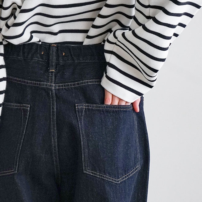 ◇[b1038]SOLAMONAT(ソラモナ)5Pルーズストレートイージーデニムパンツ