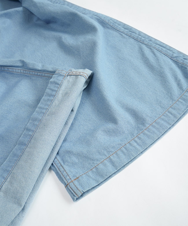 MEY-1869]MEYAME(メヤメ) DENIM SIDE LINE WIDE PANTS デニムサイド