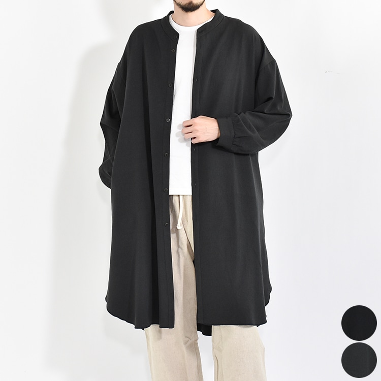 SH-106]MITTAN(ミタン/ミッタン)エアータンブルウールロングシャツ