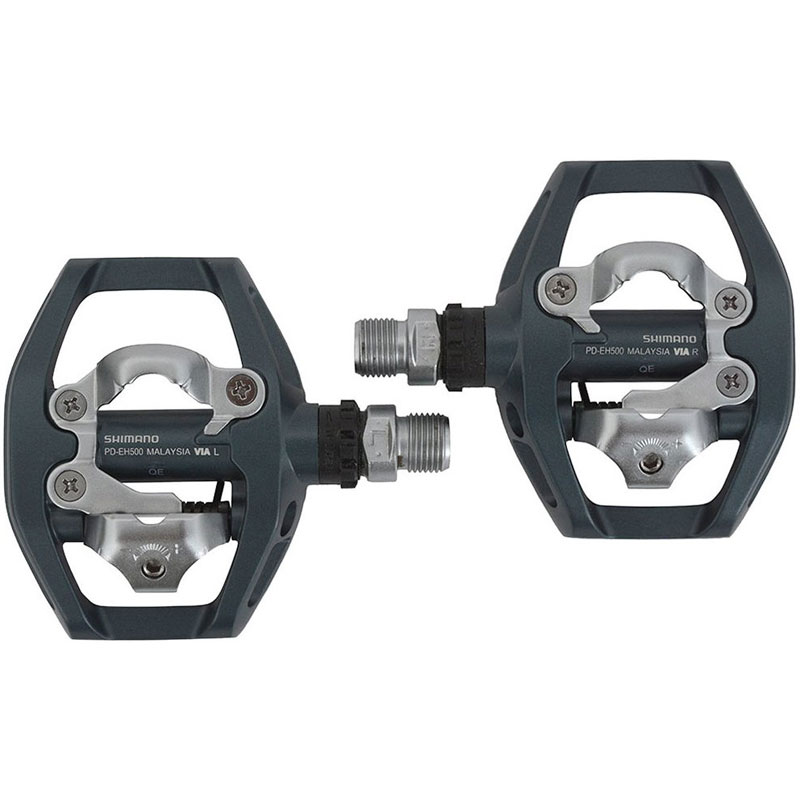 シマノSHIMANO ペダル PD-EH500 片面SPD 20分ぐらい使用品 Shimano PD-EH500 片面SPD片面フラットペダル