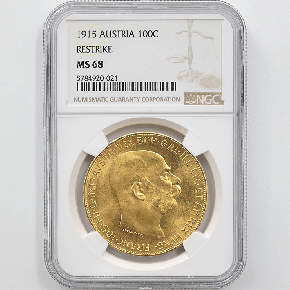 委託販売 1915 オーストリア フランツ・ヨーゼフ1世 リストライク 100