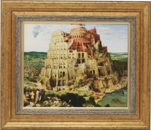 新価格)額絵 バベルの塔 大 KE23GL5 （51775）（いのちのことば社