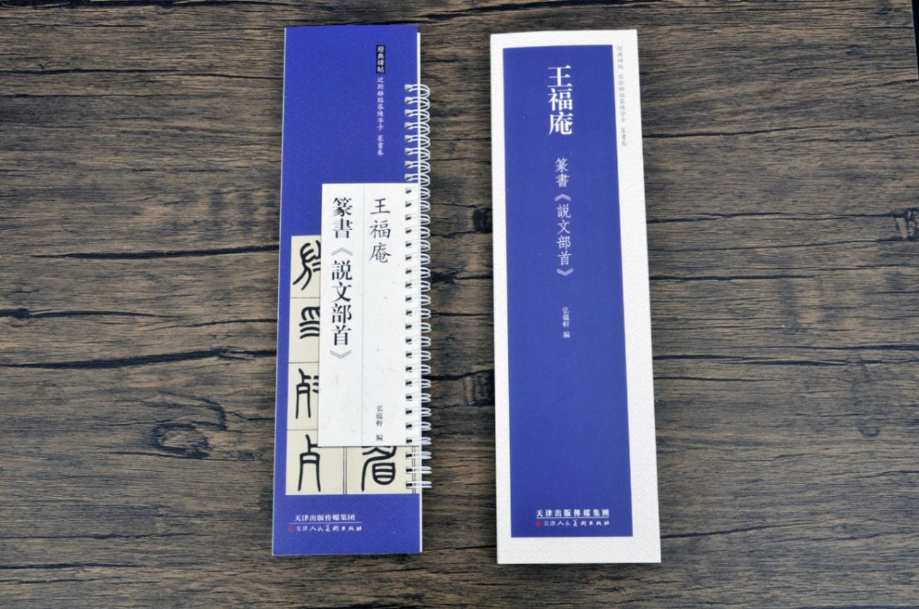 王福庵 篆書巻 説文部首 経典碑帖 カード式近距離臨書手本 中国語書道