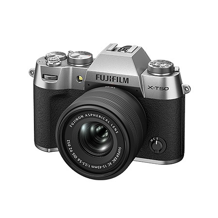 FUJIFILM X-T50 / XC15-45mmF3.5-5.6 OIS PZレンズキット シルバー | X