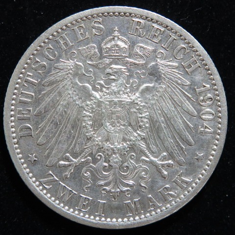 外国銭】 ドイツ 2マルク銀貨 1904年 （極美品） | 世界のコイン,外国