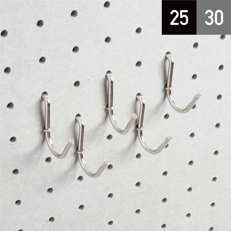 有孔ボード Jフック ステンロックピン付 穴径 5mm ・6mm / 5φ・6φ用