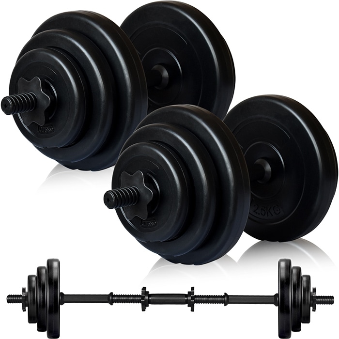 ダンベル 10kg×2個セット ジョイントシャフト付き,トレーニングベンチ